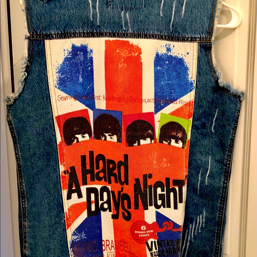 Sleeveless denim vest